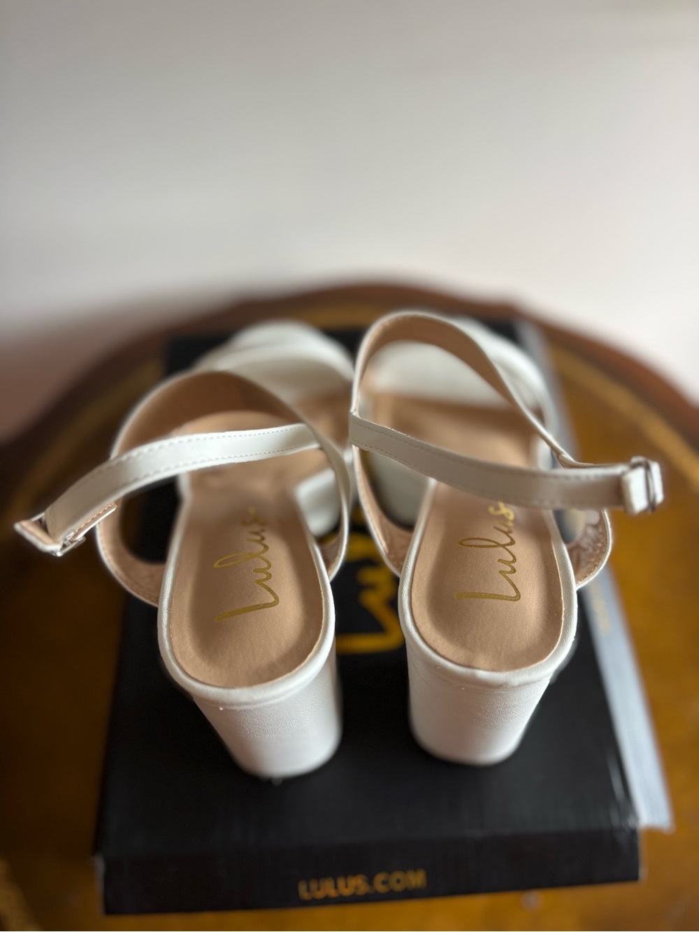 Lulu’s White Block-Heels - Picture 5 of 7